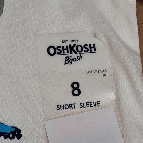 Oshkosh B'gosh Monsters Tee Size 8 White - Picture 5 of 5